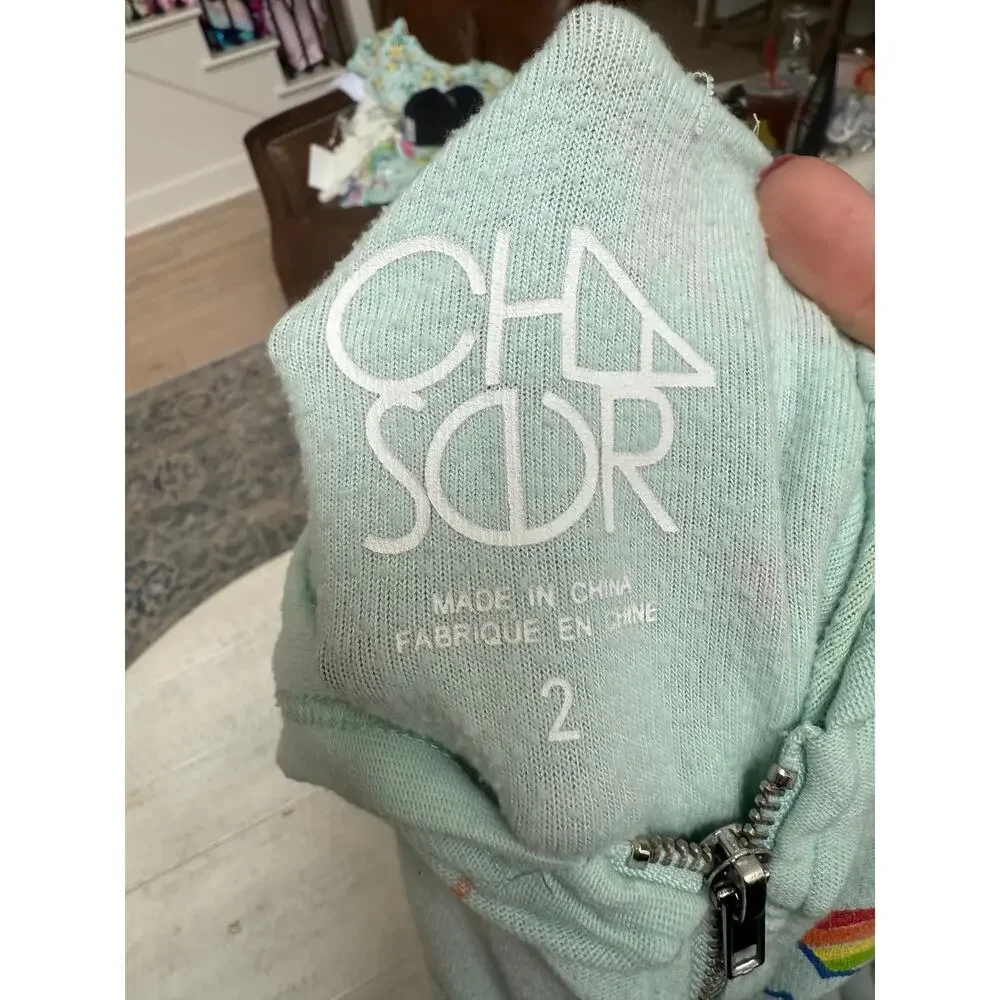 Chaser Girls Green Long Sleeve Sweatshirt And Jogger Two Piece Set Size 2